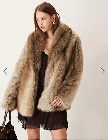 asos: Искусственная шуба ASOS (Оригинал, London) ✨ Стильная искусственная — 3