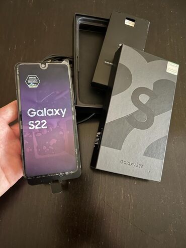 samsung the freestyle qiymeti: Samsung Galaxy S22, 128 GB, rəng - Qara, Zəmanət, Sensor, Barmaq izi