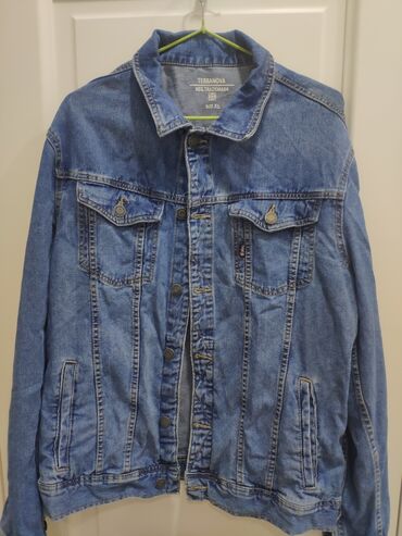 летние джинсовые платья: Джинсовая куртка, Приталенная модель, Осень-весна, XL (EU 42)