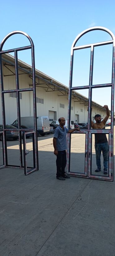 Pəncərələrin quraşdırılması, montajı: Plastik yumru pəncərələr. Ağ. Boz. Kariçnivi. Tund — 2