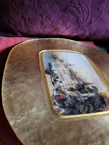 Kuhinjski setovi: Tanjir nov vintaz slika u staklu,rucni rad. univerzalan. Turski — 10