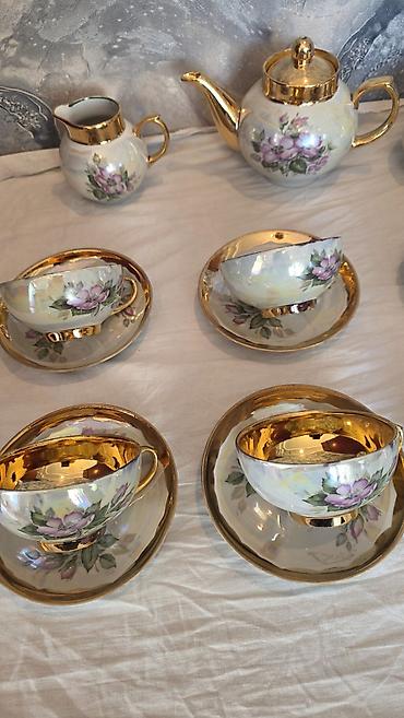 Uşaqlar üçün digər mallar: Çay sevizi. 6- nəlbəki, 6- fincan, 1- çaynik, 1- süd qabı, 1- şəkər — 8