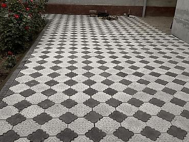 Тротуарная плитка: Брусчатка БИШКЕК тротуарные бордюры, лотки прессованные брусчатки — 20