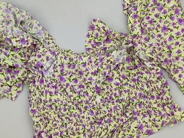 biała bluzka z bufkami zara: Zara, Women's blouse, size L
