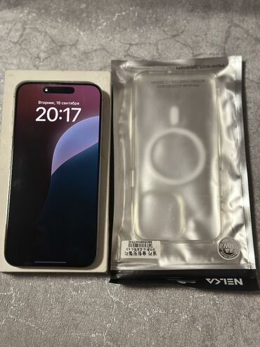 купить apple watch ultra: IPhone 15 Pro Max, Колдонулган, 256 ГБ, Natural Titanium, Заряддоочу түзүлүш, Каптама, Кабель, 88 %