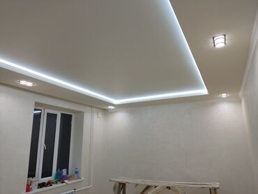 инструменты ош: Керме шыптар Жылтырак, Жылтырабаган, 3D потолоктор Кепилдиги, Акысыз консультация, Акысыз ченөө