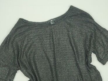 czarne bluzki z cekinami: H&M, Bluzka damska, S