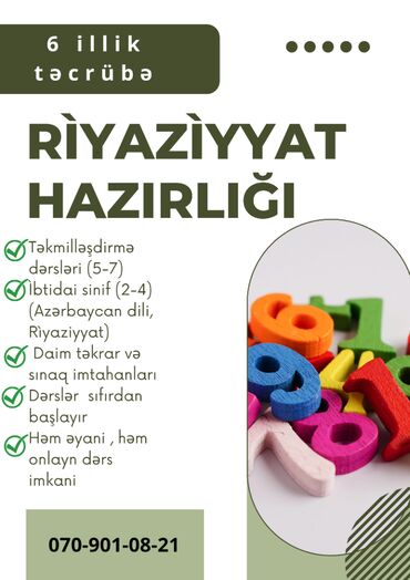 online riyaziyyat hazirligi: Riyaziyyat hazırlığı Dərslər həftədə 2 dəfə 90 dəqiqə keçirilir Hem