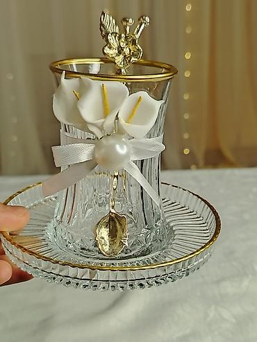 termos çaydan: Çay dəsti, rəng - Çəhrayı, Şüşə, 1 nəfərlik — 3