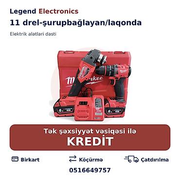 drelər: Elan başlığı: Akkumulyatorlu elektrik alət dəsti – 11 — 1