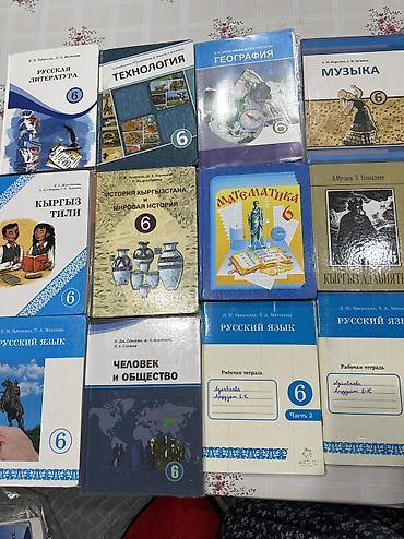 Комплект школьных учебников для 6 класса (КР/РФ). В набор входят: -