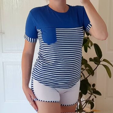komplet sorc i majica: Single-colored, Stripes, color - Multicolored