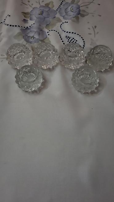 duz lampası: Şüşə duzqabı dəsti – 6 ədəd - Material: şəffaf şüşə/kristal — 1