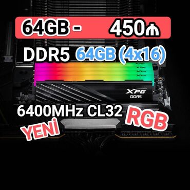 corsair ram: Operativ yaddaş (RAM) ADATA, > 32 GB, > 4000 Mhz, DDR5, PC üçün, Yeni
