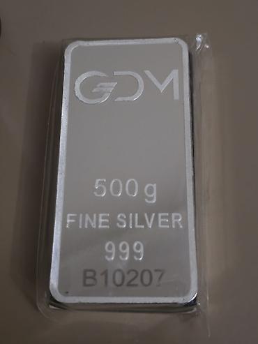 gumuş klonlar: GDM 500 qram gümüş külçə - Marka/istehsalçı: GDM - Çəki: 500 qram - — 1