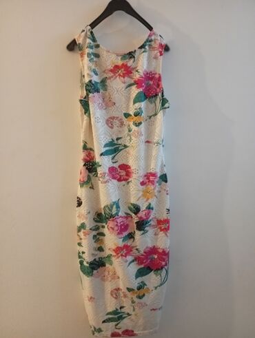 Haljine: Ženska haljina za izlazak SM vel 1) Haljina bez rukava sa cvetnim — 1