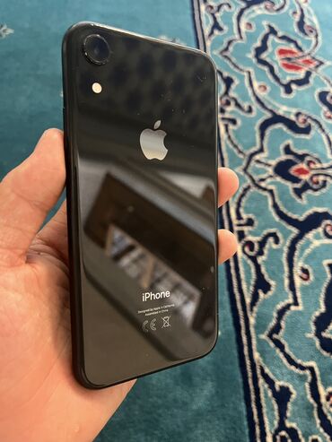 телефоны в рассрочку только паспорт: IPhone Xr, Колдонулган, 64 ГБ, Black Titanium, 80 %