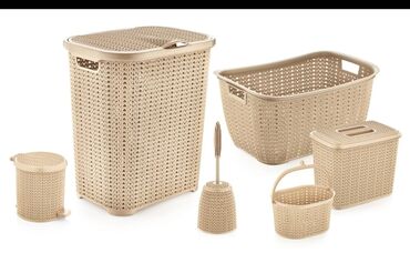 Ev üçün digər mallar: Sebet qapaqli tekerli cirkli paltar sebeti — 5