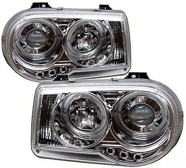 HROM LED ANGEL EYES FAROVI HRYSLER 300C (8) | Hrom beli tuning