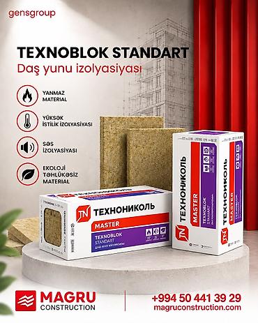 TEXNOBLOK STANDART – daş yunu izolyasiyası Əsas üstünlüklər: -