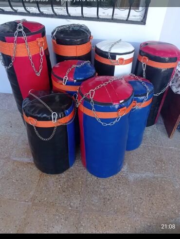 Boks kisələri: Dəri zamenitel brezent (tent qazel) materiallarından boks 🥊 kisələri -da lalafo.az — 8 Boks kisələri: Dəri zamenitel brezent (tent qazel) materiallarından boks 🥊 kisələri — 8