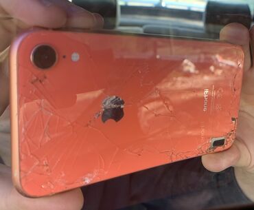 скупка духовки: IPhone Xr, Колдонулган, 64 ГБ, Коралл, Заряддоочу түзүлүш, Коргоочу айнек, Каптама