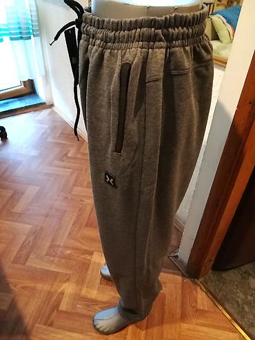 pantalone sa na: Kvalitetna muska pamucna trenerka donji deo No Copy Veliki broj 6XL — 3