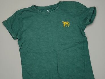 koszulka zielona: T-shirt, 11 years, 140-146 cm, condition - Good