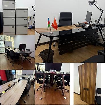 susə masa: 1450azn Ofis mebeli Dəstə daxildi iclas masası 8 dəri stul 4 ədəd — 1