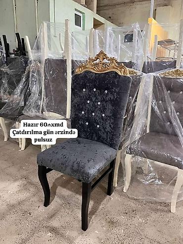 ev stul: Mətbəx və qonaq otağı üçün klassik dizaynlı yumşaq stullar - Yüksək — 10
