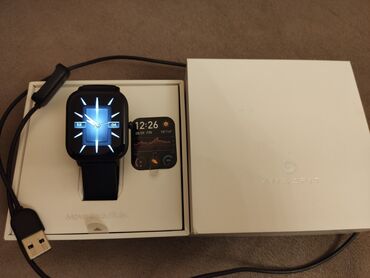 mi watch qiymeti: İşlənmiş, Smart saat, Amazfit, Sensor ekran, rəng - Qara
