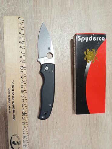 Охотничьи ножи: Раскладной нож Spyderco. Отличный подарок мужчине. На охоте и рыбалке