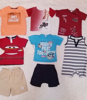 paket stvari za decaka: 86(18-24m) Paket letnje idece za decaka Osam komada odece,6 gornjih i