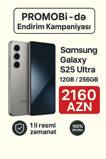 i̇phone 16 pro max qiyməti: Samsung S25 Ultra, 256 GB, Zəmanət, Sənədlərlə