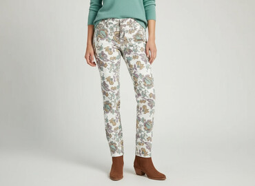 spodnie hello kitty szerokie: Material trousers for women, size S