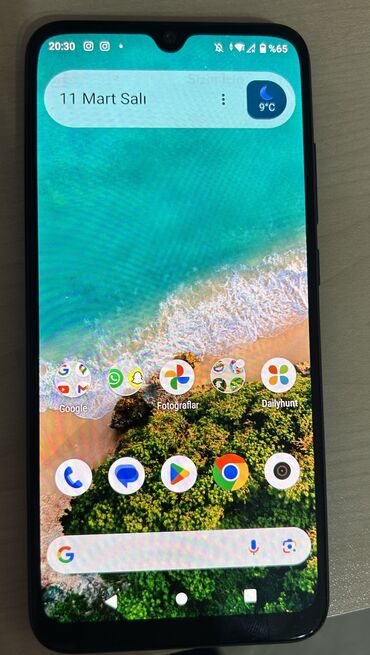 xiomi mi a2 lite: Xiaomi Mi A3, 64 GB, rəng - Göy, 
 Barmaq izi, Face ID