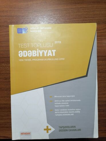 ədəbiyyat 10 pdf: Dim ədəbiyyat test toplusu 2019, səliqəli istifadə olunub, içi