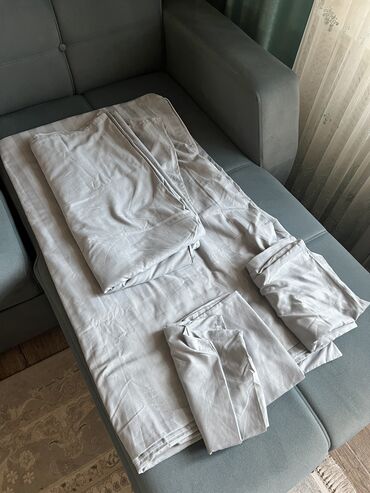 постельное белье бишкек: Комплект постельного белья. 100% тенсел+сатин. Новое. Ни разу не