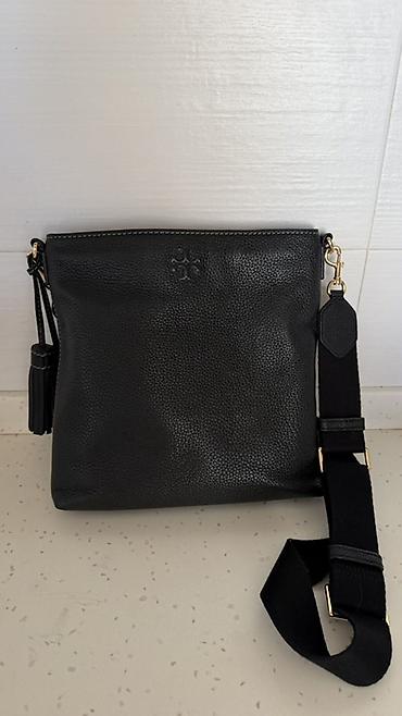 ucuz parca: Qara çiyin/çapraz asma çantası Tory Burch - Material: xırda teksturalı — 1