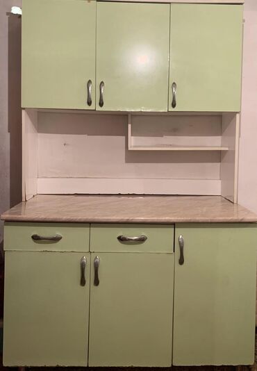 мебели буу: Кухонный гарнитур, Буфет, цвет - Зеленый, Б/у