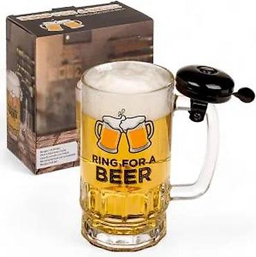 Čaše: Kriger krigla za pivo sa zvonom – 0,5 l - Staklena krigla zapremine — 10