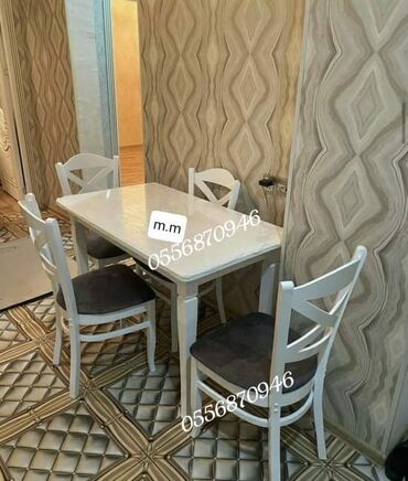 кухонный гарнитур в оше цена: Для кухни, Новый, Нераскладной, Прямоугольный стол, 4 стула