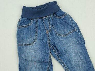 legginsy z siatka po boku: Denim pants, H&M, 12-18 months, condition - Good