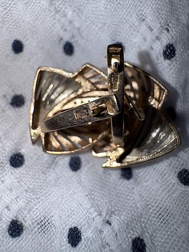 Серьги: Серьги-клипсы из комбинированного металла с инкрустацией — 3