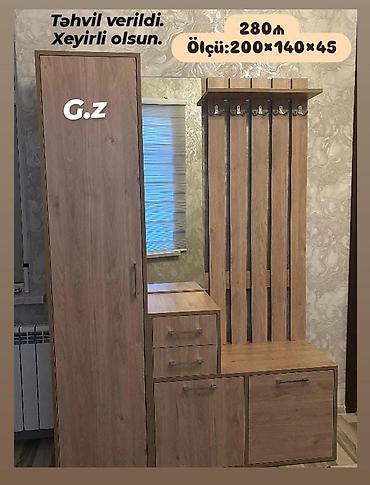 koridor dolapları: Dəhliz üçün funksional mebel dəsti Ölçü: 200 × 140 × 45 sm Qiymət — 1