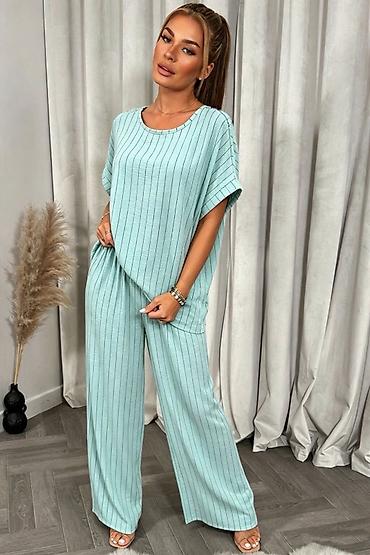 Kompleti: ✅Ženski komplet – široke pantalone i bluzica sa kratkim rukavima ✅2500 — 6