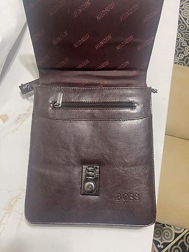 Классические сумки: Мужская сумка через плечо BOSS (тиснение на лицевой стороне) - — 2