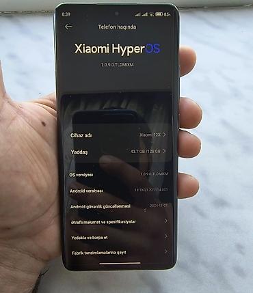 Xiaomi 12X, 128 GB, rəng - Boz, 
 Barmaq izi