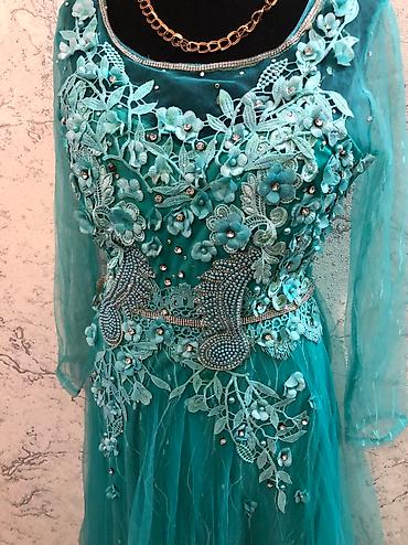 Вечерние платья: Вечернее платье, Длинная модель, С рукавами, Стразы, L, S, XS — 2