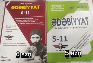 6 cı sinif ədəbiyyat dərsliyi: Ədəbiyyat nv academy ders ve test vəsaiti ikisi birlikde 11 azn